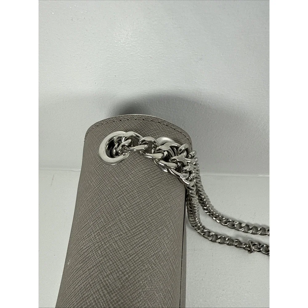 Michael Kors 30H3SOPF1L Sloan Specchio Shoulder Bag Flap Purse in Pearl Grey